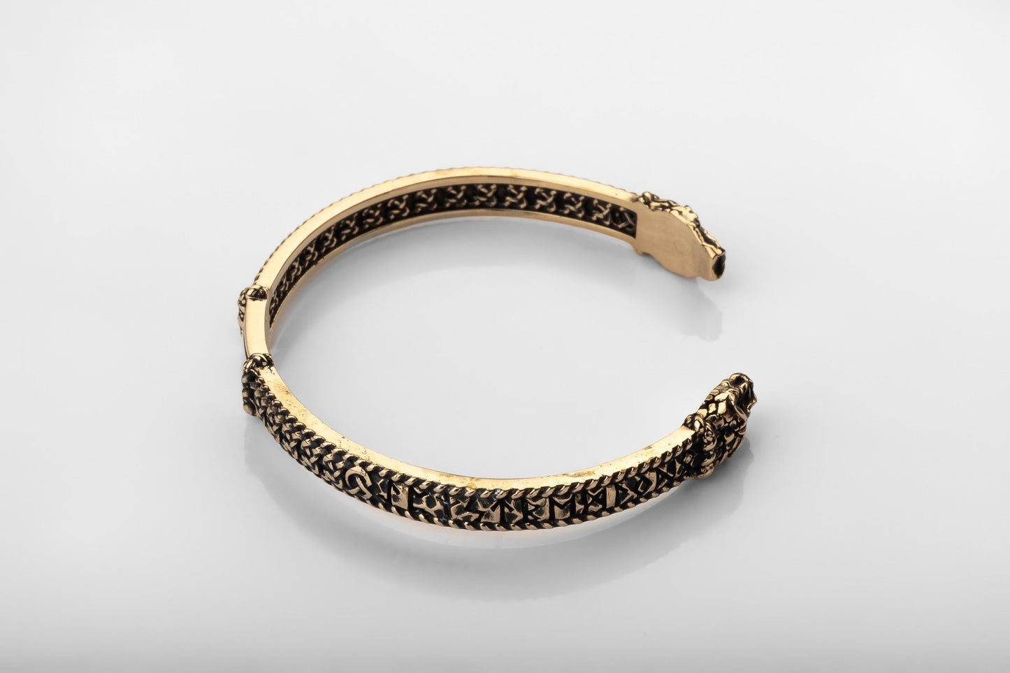 vkngjewelry Bracelet Handcrafted Brass Viking Arm Ring Nordic Snake Cuff Bracelet