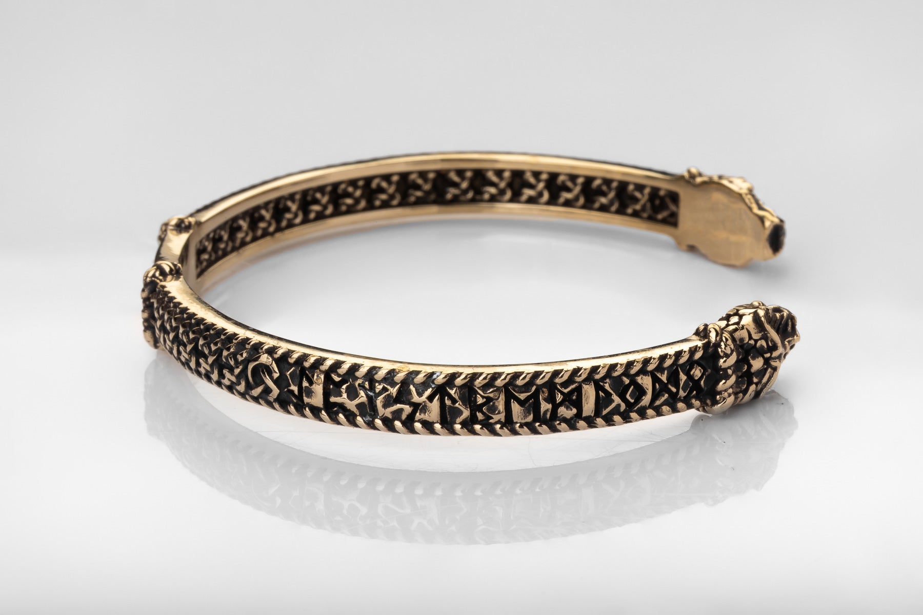 vkngjewelry Bracelet Handcrafted Brass Viking Arm Ring Nordic Snake Cuff Bracelet