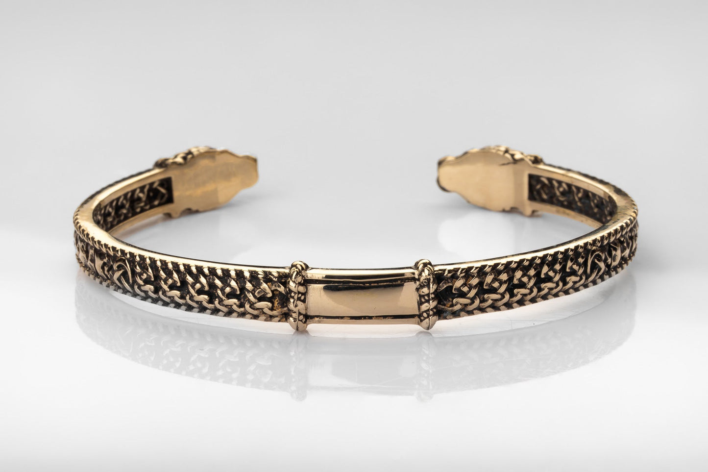 vkngjewelry Bracelet Handcrafted Brass Viking Arm Ring Nordic Snake Cuff Bracelet