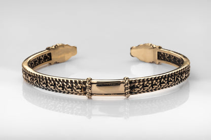 vkngjewelry Bracelet Handcrafted Brass Viking Arm Ring Nordic Snake Cuff Bracelet