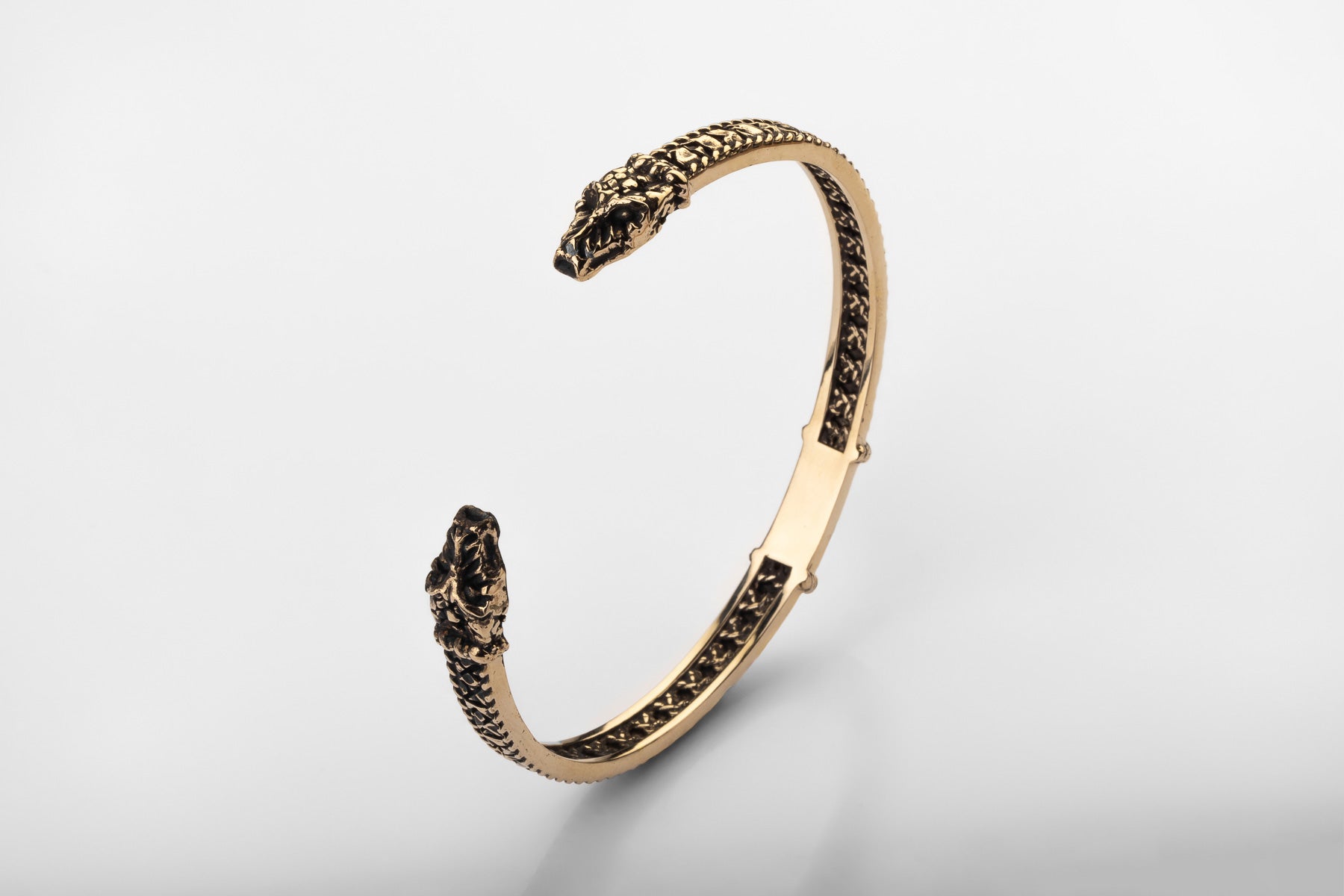 vkngjewelry Bracelet Handcrafted Brass Viking Arm Ring Nordic Snake Cuff Bracelet