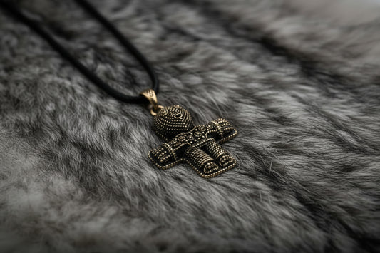vkngjewelry Pendant Handcrafted Brass Viking Crucifix Pendant