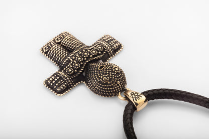 vkngjewelry Pendant Handcrafted Brass Viking Crucifix Pendant