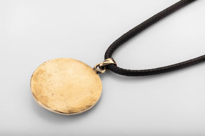 vkngjewelry Pendant Handcrafted Brass Viking Warrior Shield Pendant