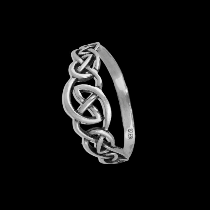 vkngjewelry Bagues Handcrafted  Celtic Ornament Sterling Silver Ring