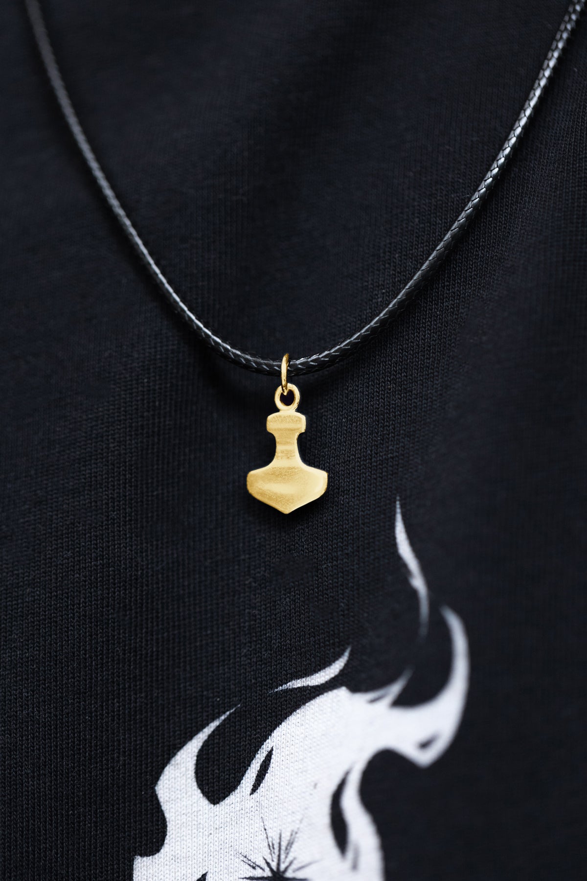 vkngjewelry pendentif Handcrafted Gold Thor's Hammer Smooth Pendant