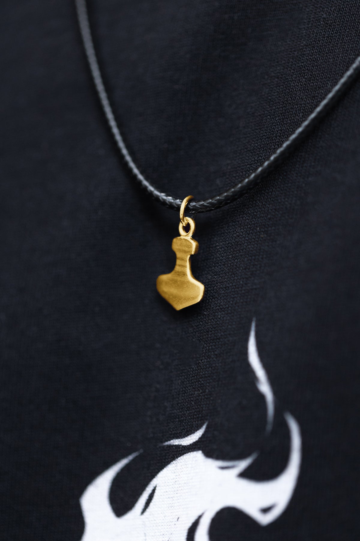 vkngjewelry pendentif Handcrafted Gold Thor's Hammer Smooth Pendant