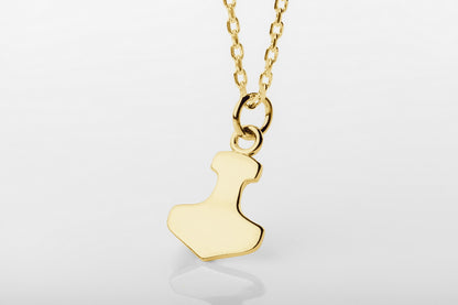vkngjewelry pendentif Handcrafted Gold Thor's Hammer Smooth Pendant