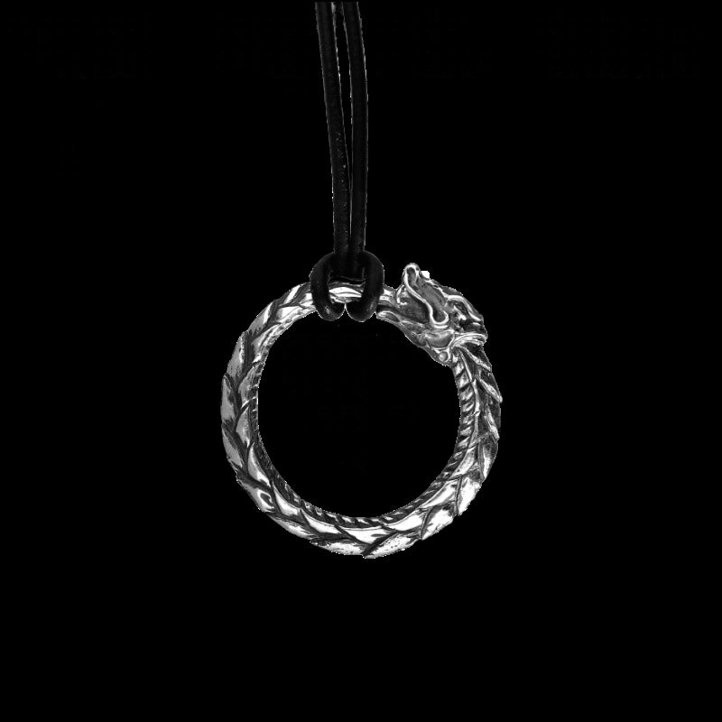 vkngjewelry Pendant Ouroboros Sterling Silver Amulet