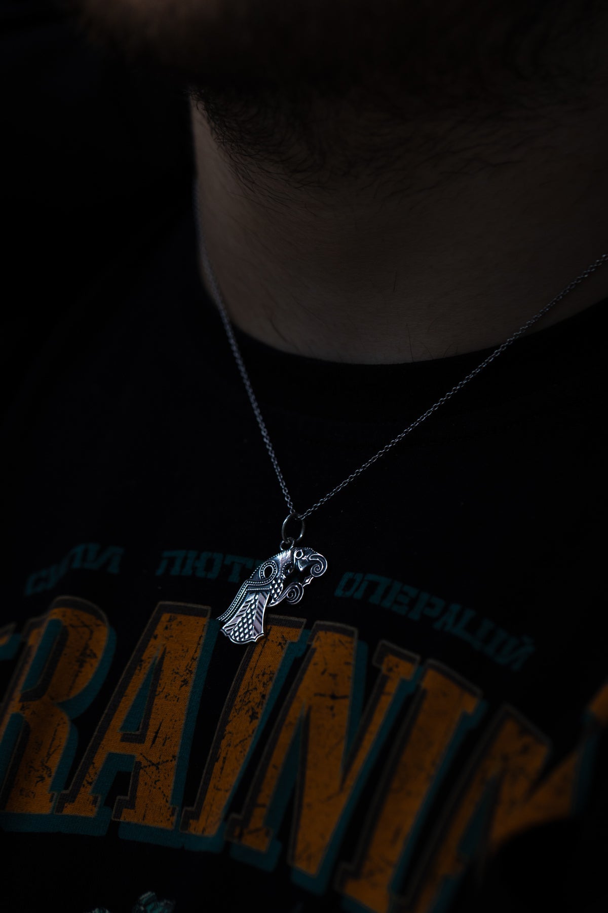 vkngjewelry Pendant Handcrafted Raven Pendant Inspired by the Vendel Period