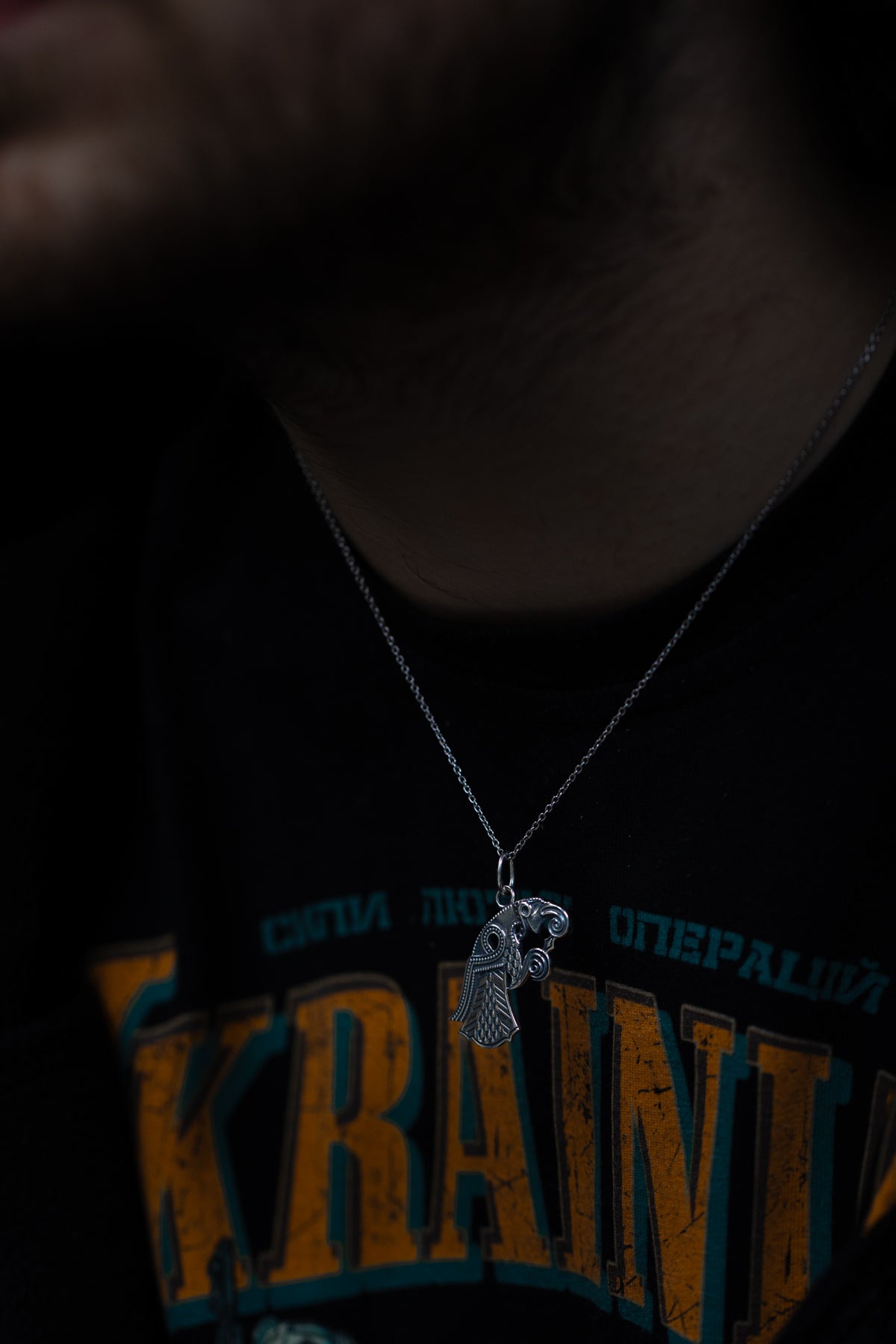 vkngjewelry Pendant Handcrafted Raven Pendant Inspired by the Vendel Period