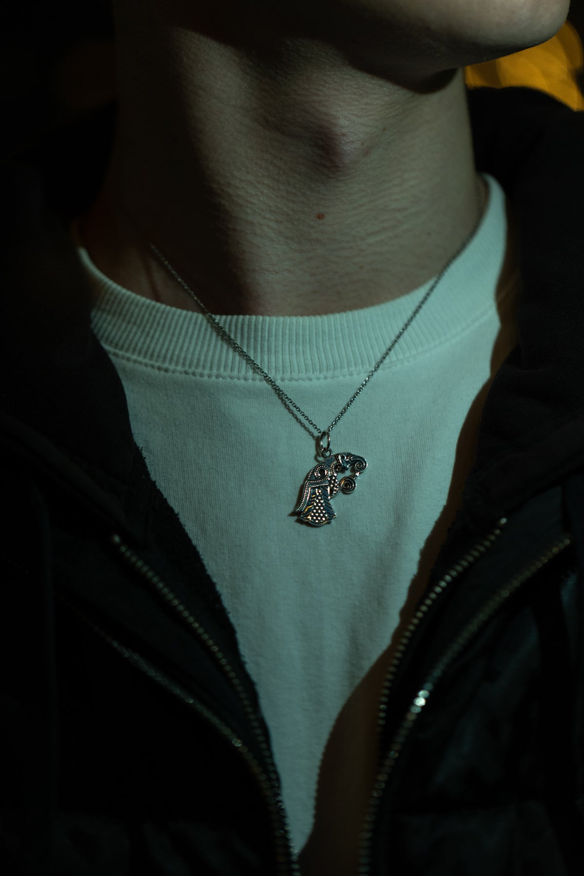 vkngjewelry Pendant Handcrafted Raven Pendant Inspired by the Vendel Period