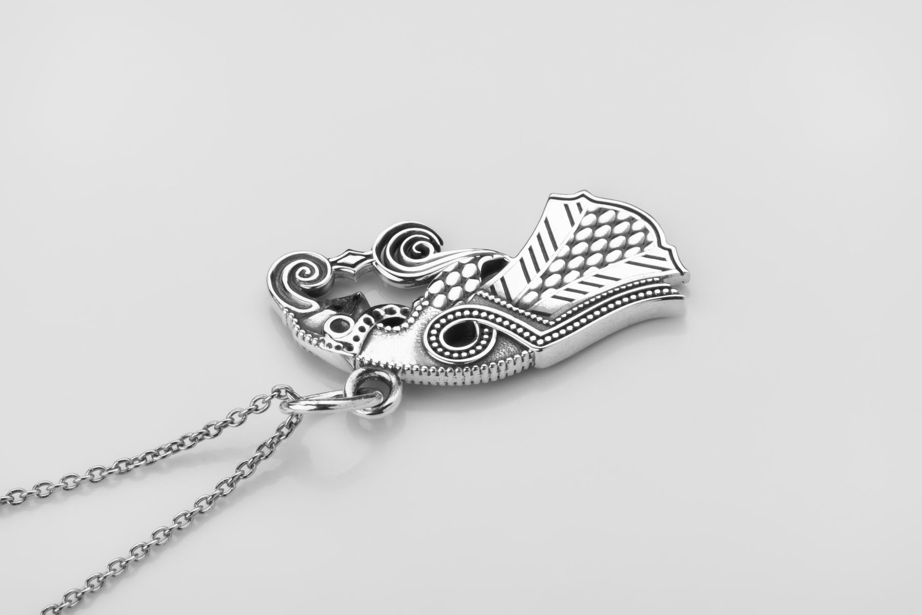 vkngjewelry Pendant Handcrafted Raven Pendant Inspired by the Vendel Period