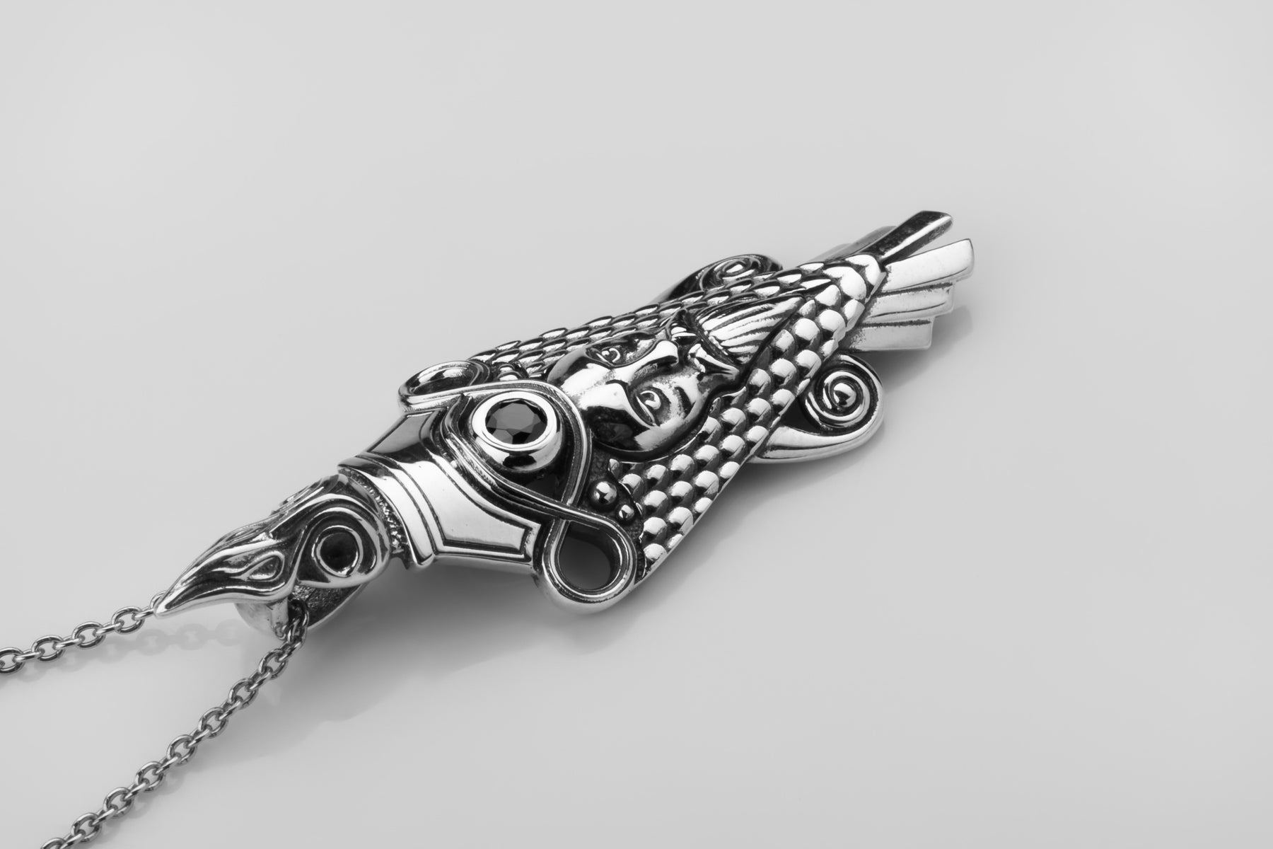 vkngjewelry Pendant Handcrafted Raven Pendant Inspired by Uppåkra Finds