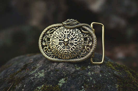 vkngjewelry Belt Handcrafted Serpent’s Compass Belt Buckle
