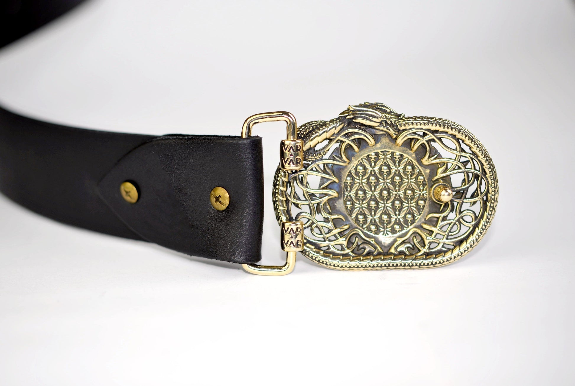 vkngjewelry Belt Handcrafted Serpent’s Compass Belt Buckle
