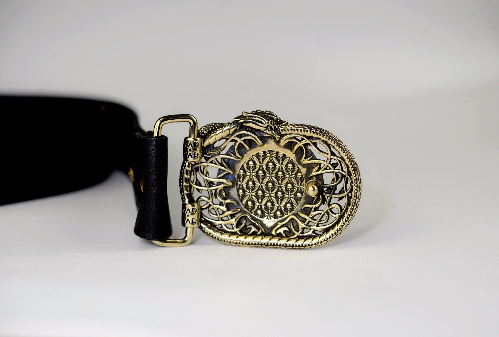 vkngjewelry Belt Handcrafted Serpent’s Compass Belt Buckle