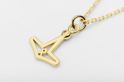 vkngjewelry pendentif Handcrafted Slim Thor's Hammer Gold Pendant