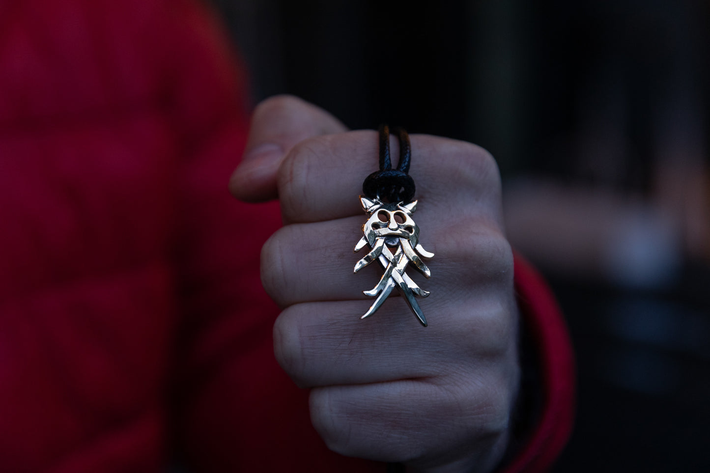 vkngjewelry Pendant Handcrafted Solid Brass Pagan Mask Necklace