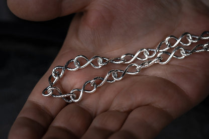 vkngjewelry Pendant Sterling Silver Twisted Infinity Link Chain in Rope Style