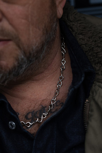 vkngjewelry Pendant Sterling Silver Twisted Infinity Link Chain in Rope Style