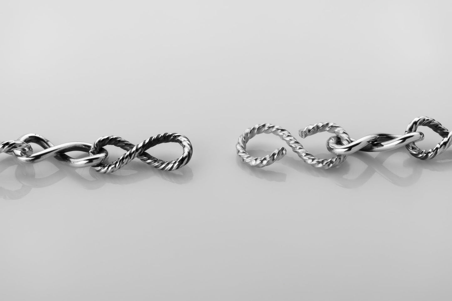 vkngjewelry Pendant Sterling Silver Twisted Infinity Link Chain in Rope Style