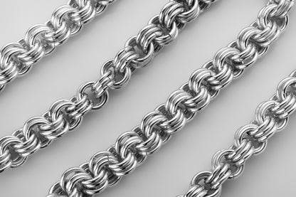 vkngjewelry Pendant Sterling Silver Bismark Link Chain for Men, High-Polished Necklace