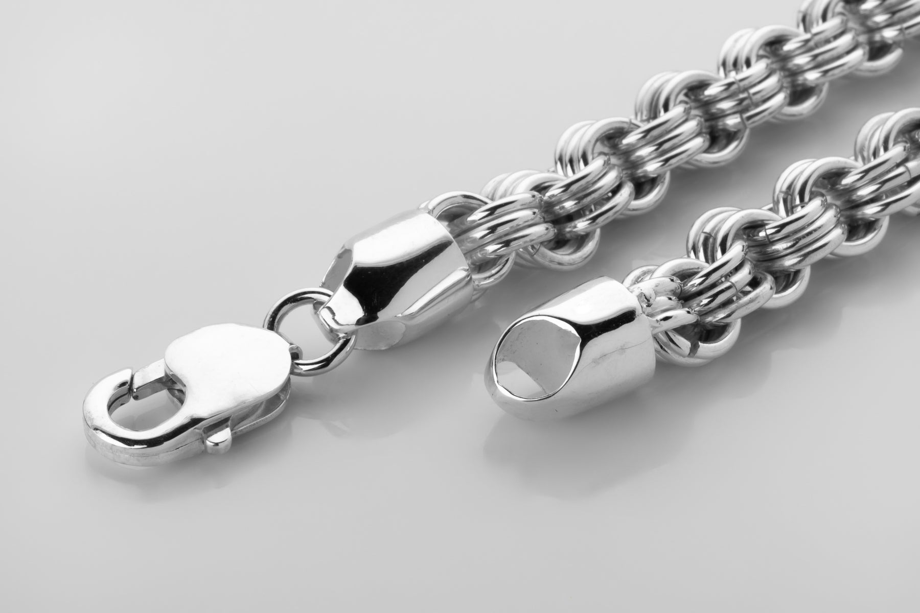 vkngjewelry Pendant Sterling Silver Bismark Link Chain for Men, High-Polished Necklace