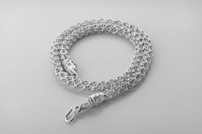 vkngjewelry Pendant 925 Sterling Silver Celtic Knot Box Chain with Eagle Head Clasp