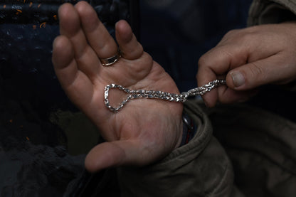 vkngjewelry Pendant 925 Sterling Silver Elder Futhark Rune Chain, Protective Rune Amulet