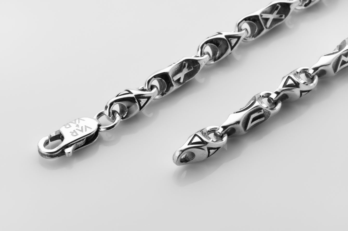 vkngjewelry Pendant 925 Sterling Silver Elder Futhark Rune Chain, Protective Rune Amulet