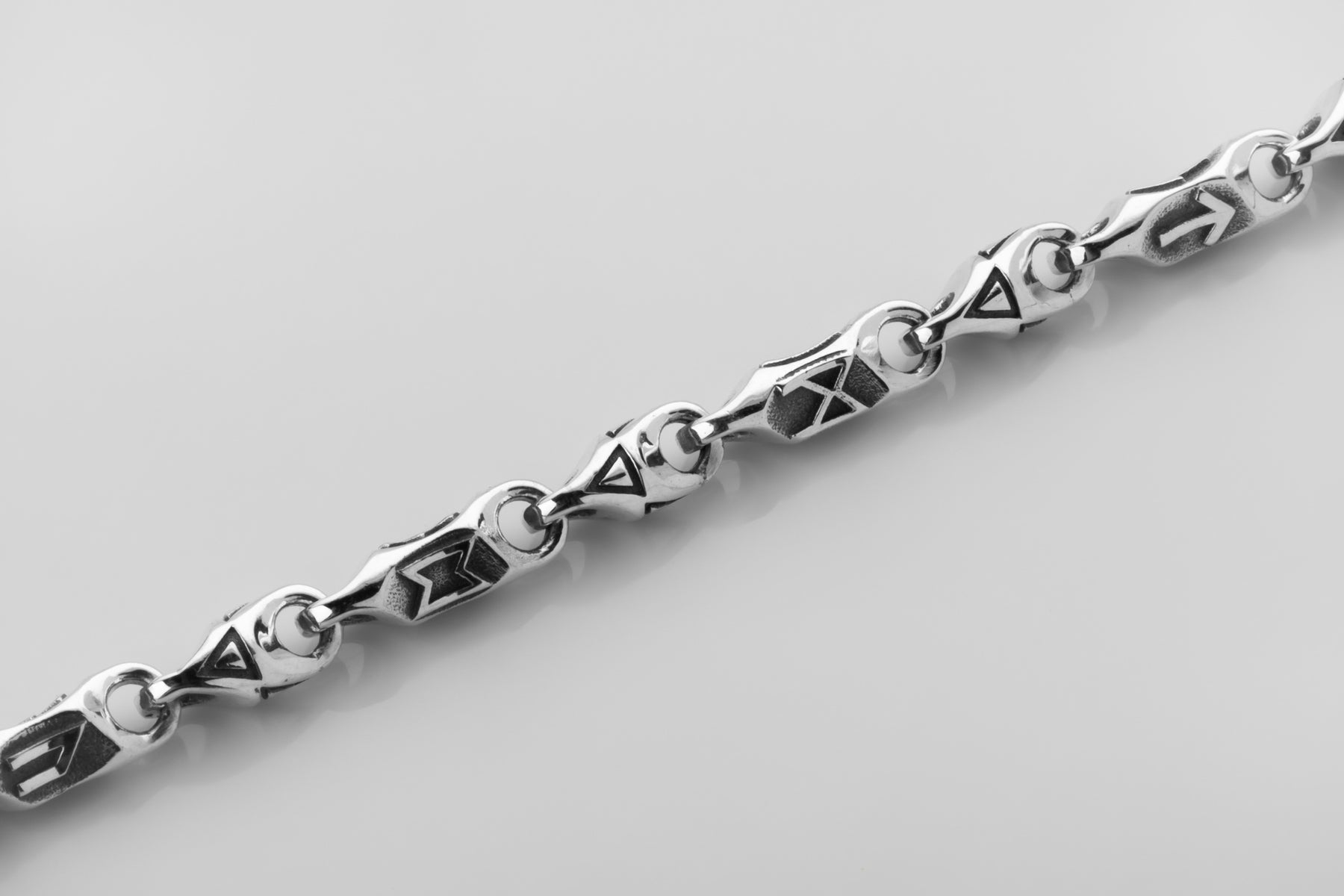 vkngjewelry Pendant 925 Sterling Silver Elder Futhark Rune Chain, Protective Rune Amulet