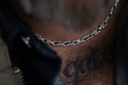 vkngjewelry Pendant Celtic Knot Sterling Silver Men's Chain, Viking Link Necklace