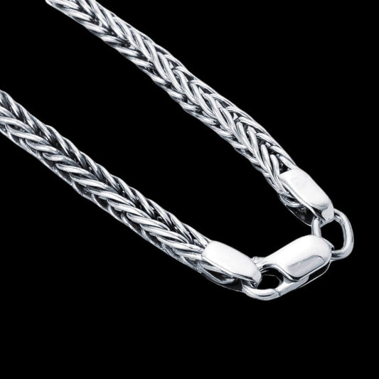vkngjewelry Pendant Handcrafted Sterling Silver Wheat Chain, Norse Jewelry