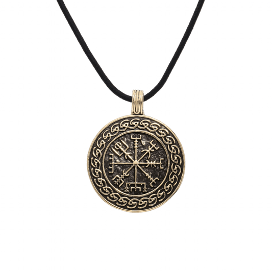 vkngjewelry Pendant Vegvisir Norse Patterns Amulet Bronze