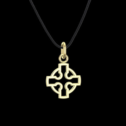vkngjewelry pendentif Handmade Gold Celtic Cross Pendant