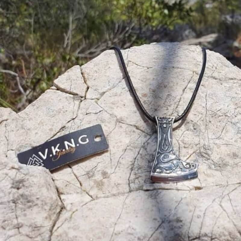 vkngjewelry Pendant Perun's Axe Deer Ornament Sterling Silver Pendant