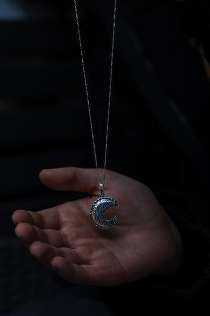 vkngjewelry Pendant Handcrafted Head of the Scheldt Silver Pendant