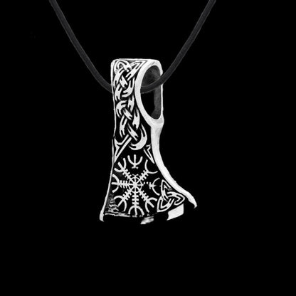 vkngjewelry Pendant Helm of Awe Axe Sterling Silver Pendant