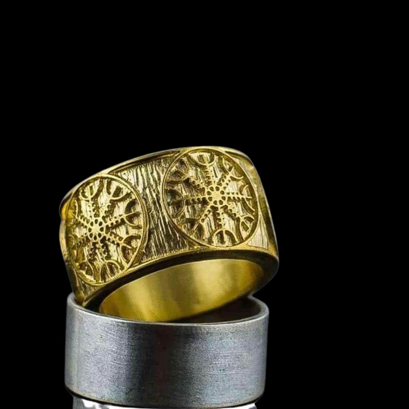 vkngjewelry Bagues Helm Of Awe Norse Gold Ring