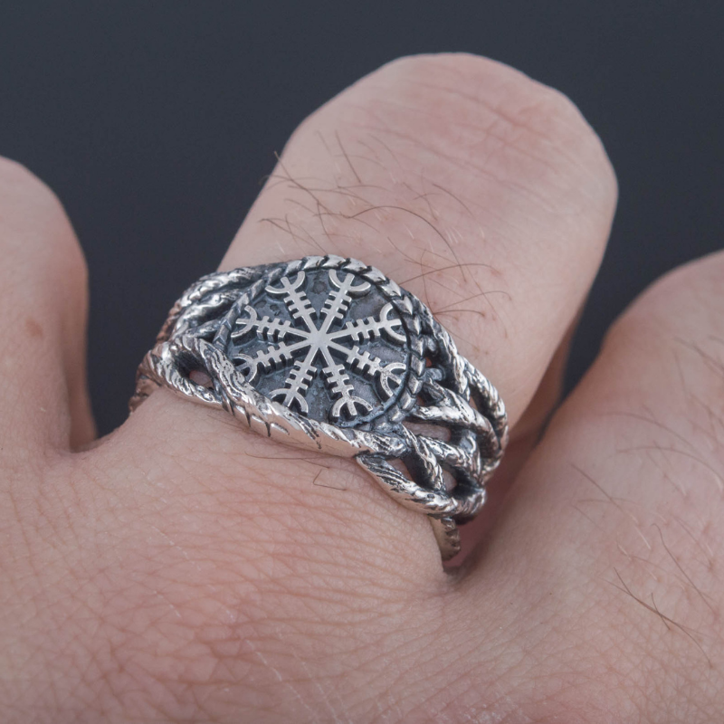 vkngjewelry Bagues Helm of Awe Sterling Silver Ring