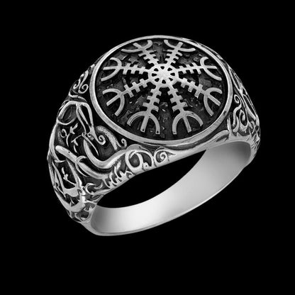 vkngjewelry Bagues Helm Of Awe Urnes Style Sterling Silver