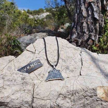 vkngjewelry Pendant Huginn and Muninn Odin's Ravens Amulet Sterling Silver Pendant