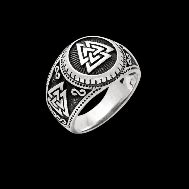 vkngjewelry Bagues Infinite Valknut Silver Sterling Ring