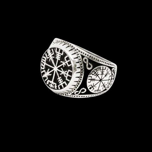 vkngjewelry Bagues Infinite Vegvisir Silver Sterling Ring
