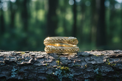 vkngjewelry Ring Handcrafted Jormungand Ornament Pagan Gold Ring