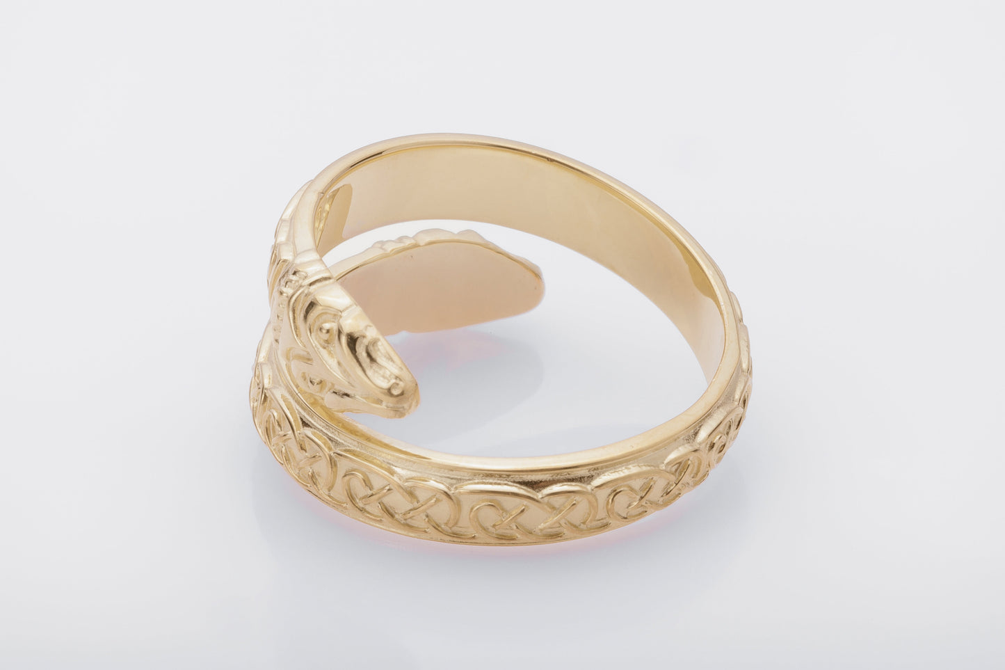 vkngjewelry Ring Handcrafted Jormungand Ornament Pagan Gold Ring