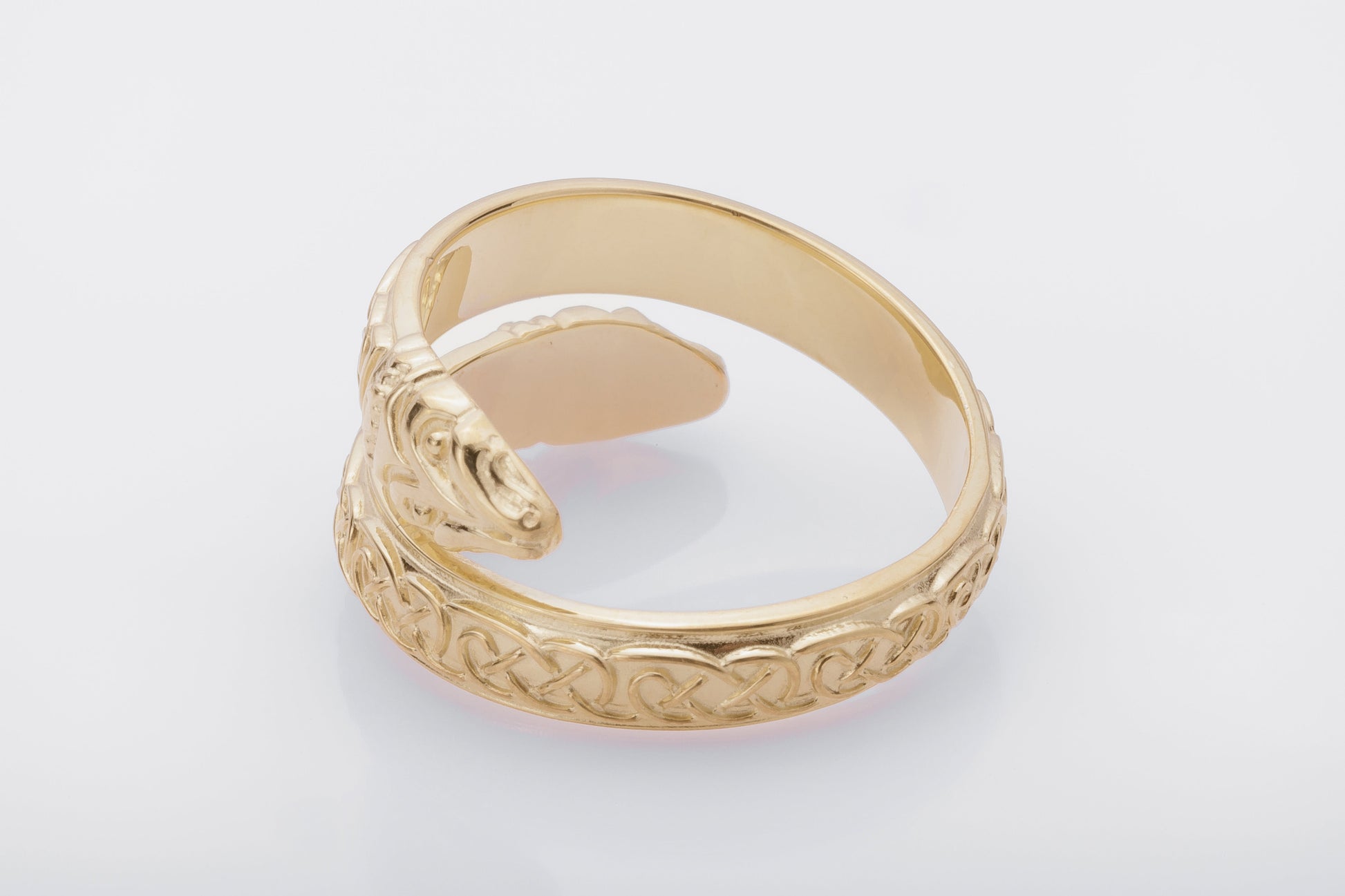 vkngjewelry Ring Handcrafted Jormungand Ornament Pagan Gold Ring