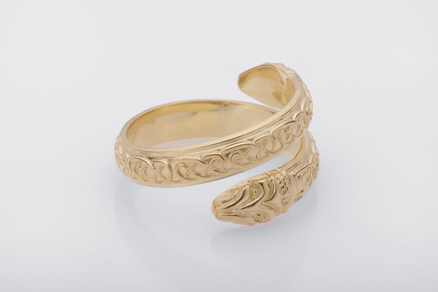 vkngjewelry Ring Handcrafted Jormungand Ornament Pagan Gold Ring