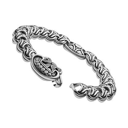 vkngjewelry chain bracelet Viking Ship Silver Chain Bracelet